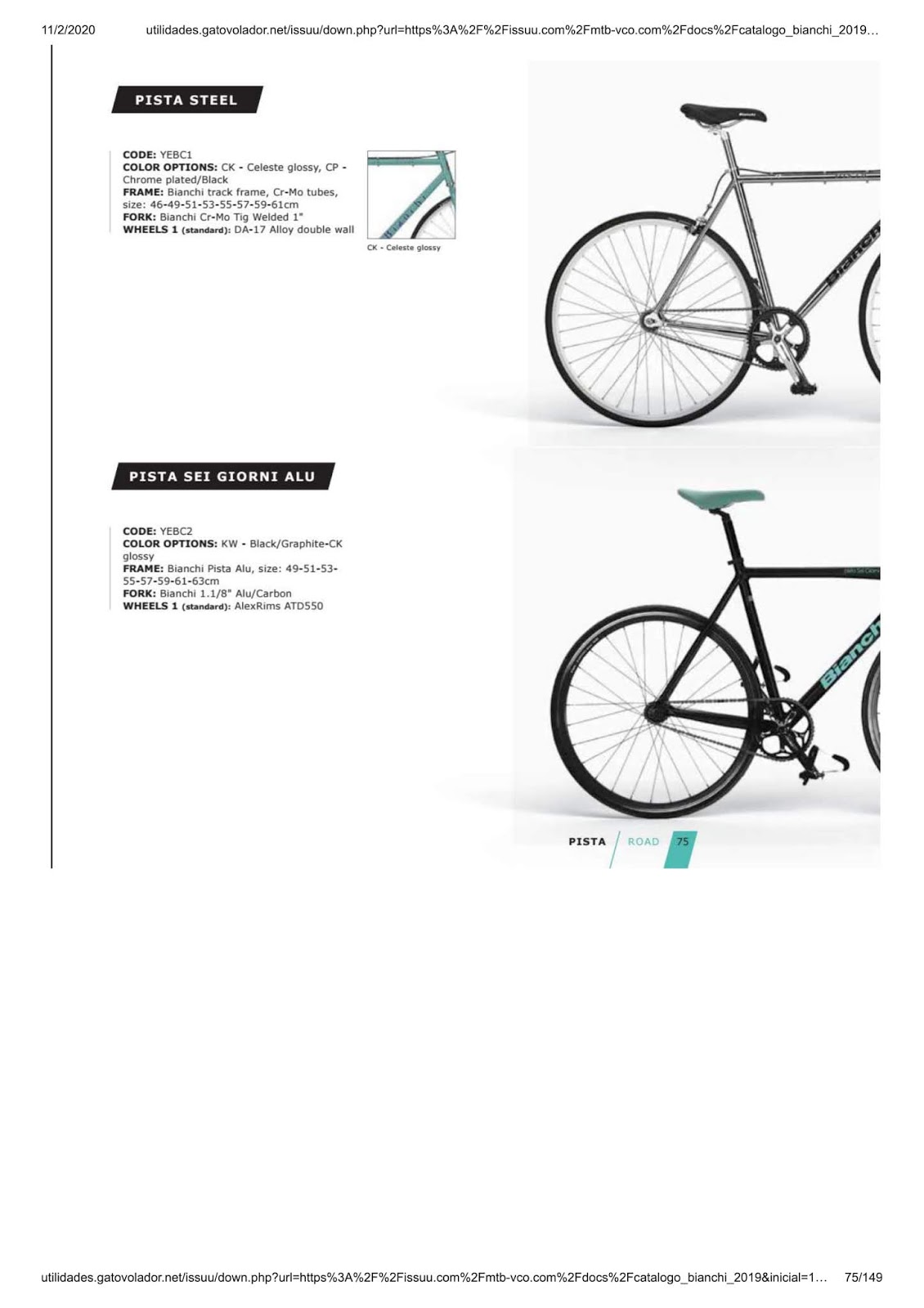 CATALOGUES BIANCHI BIANCHI 2019