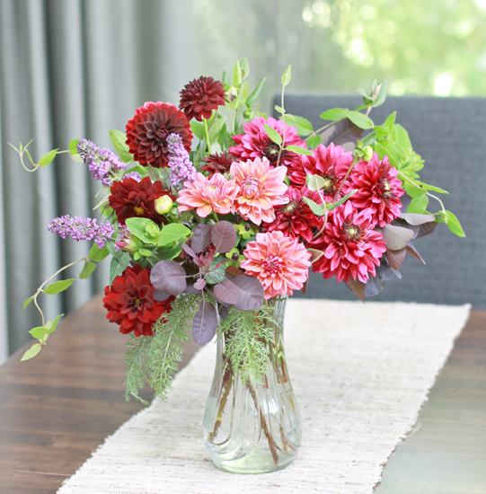 VW Garden Dahlia Vases for September