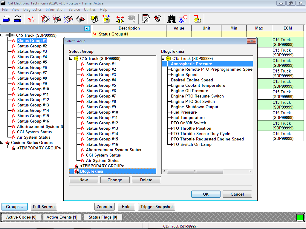 Status Tool on Caterpillar ET Software Blog.Teknisi