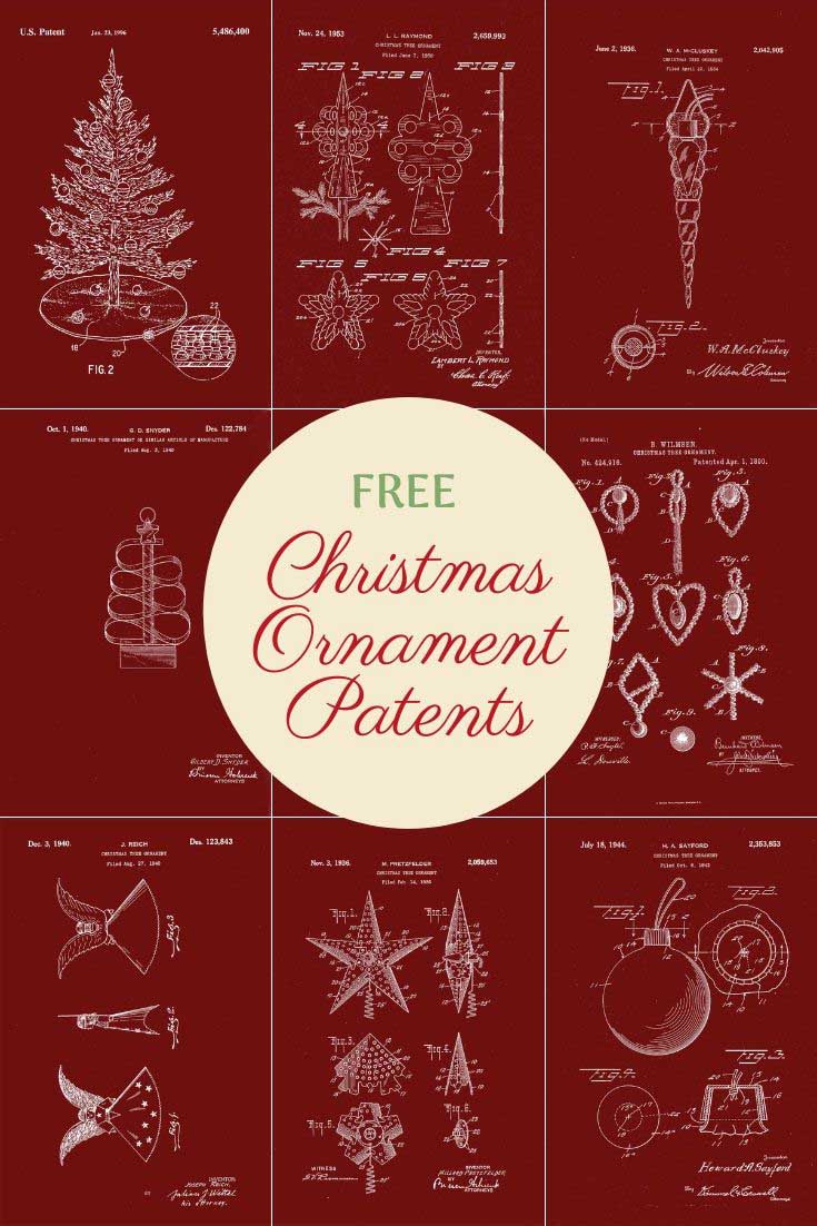 Free Christmas decor patent printables