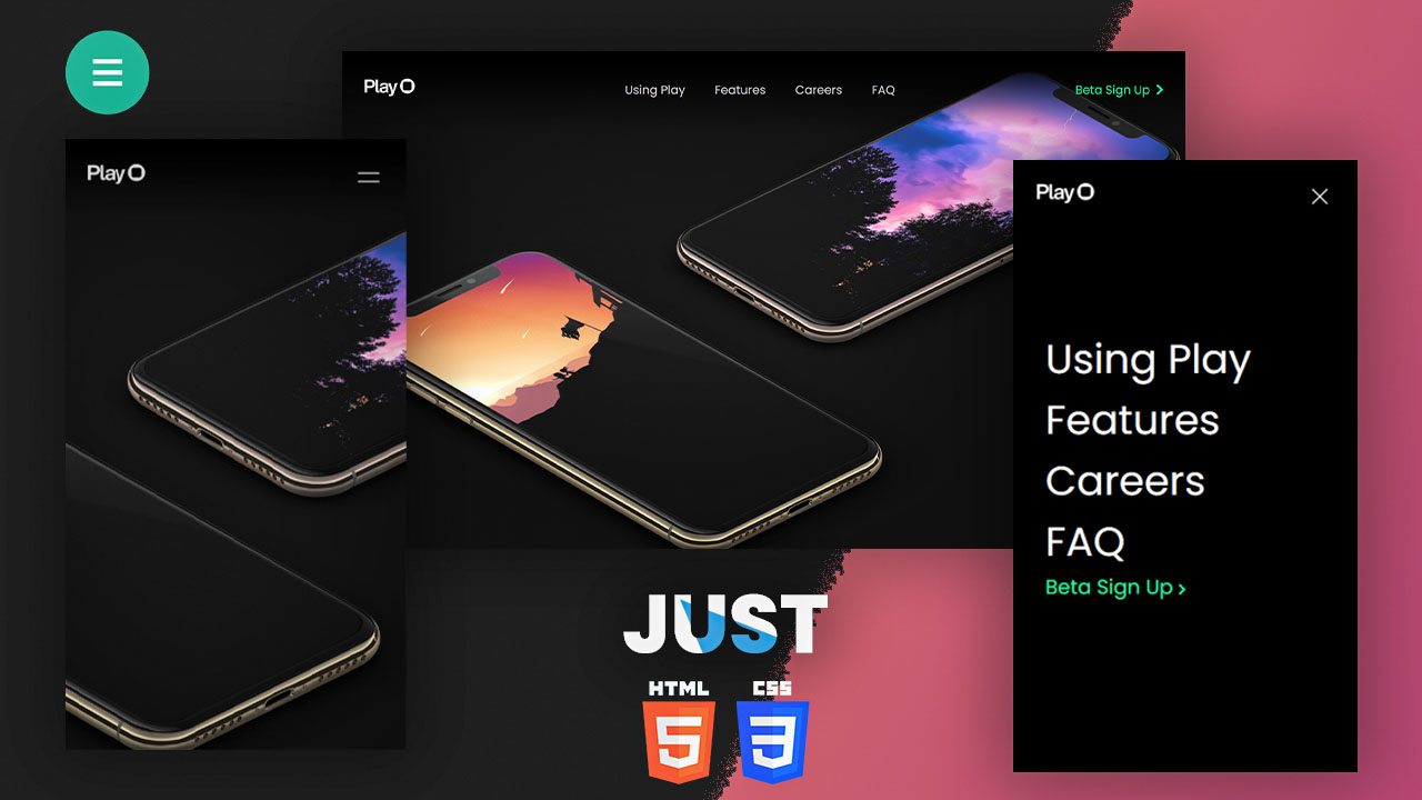 How to Make Responsive Navigation Menu Bar Using HTML and CSS image.