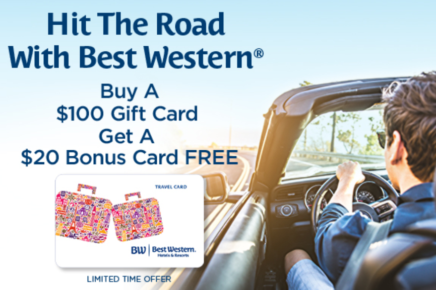 Best Western Buy a 100 Gift Card Get a 20 Bonus Card