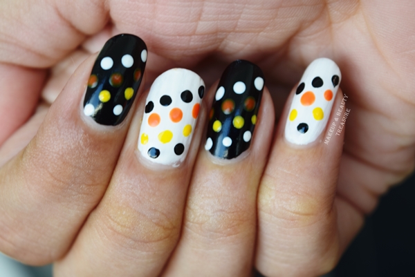 easy polka dot nail art