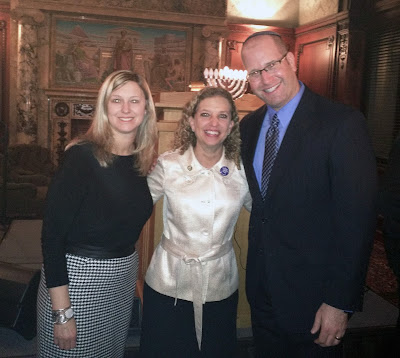 Rabbi Jason Miller and Elissa Miller with Rep. Debbie Wasserman Schultz