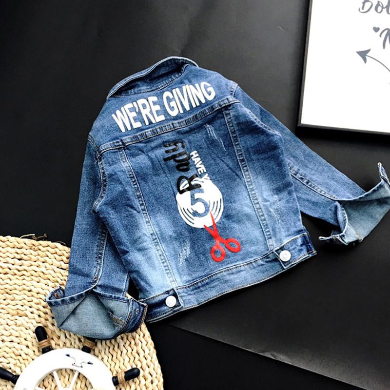 Áo Khoác Trẻ Em Denim Tay Dài In Chữ – LNA 159654
