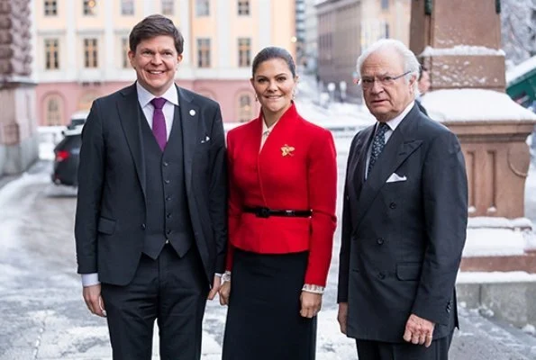 King Carl XVI Gustaf and Crown Princess Victoria attended the seminar at Riksdag