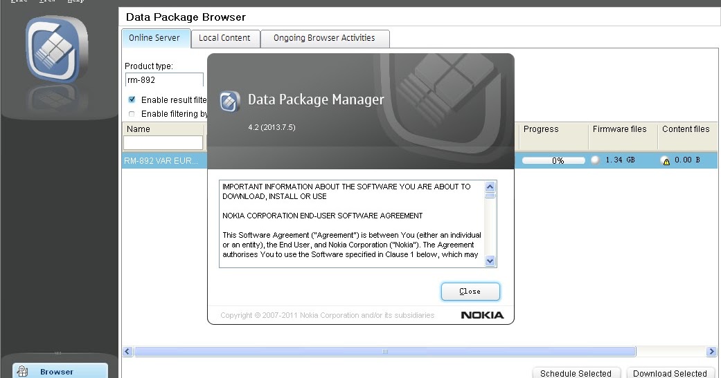 Data package