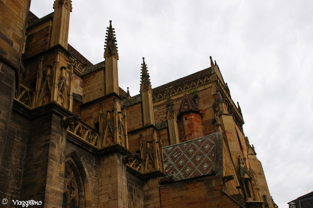 La facciata della cattedrale di Colmar