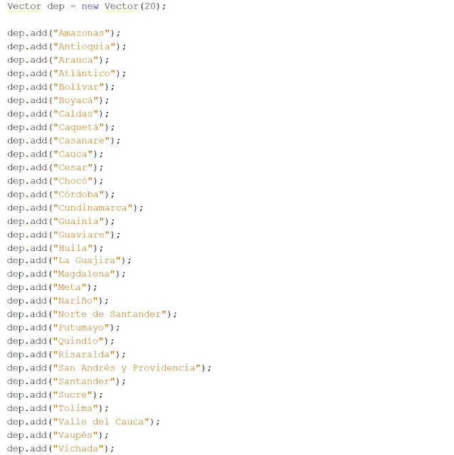 Vectores en java