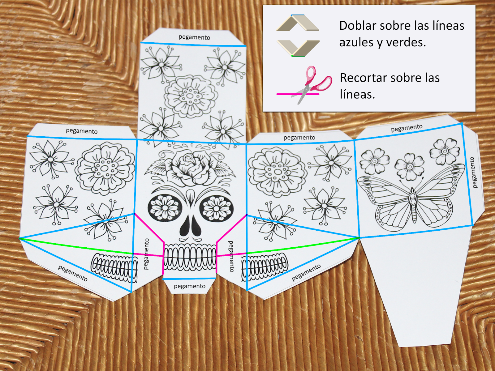 Me Encanta Escribir En Espanol Calavera De Papel En 3d