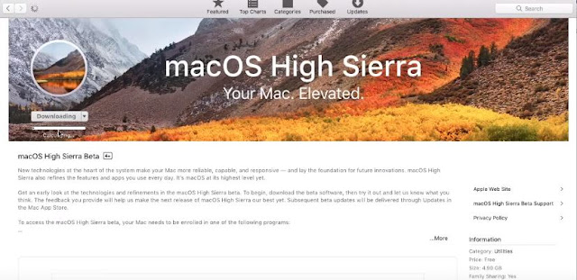 Download macOS High Sierra