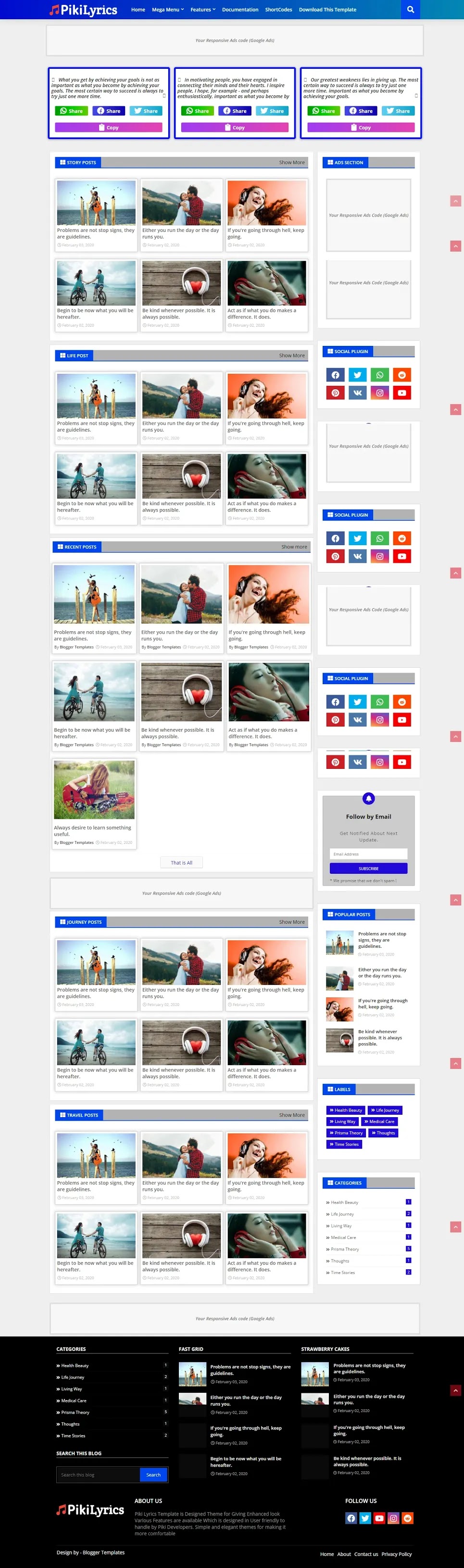 Song lyrics Blogger Template free Download 2021 Song lyrics Blogger Template free Download 2021