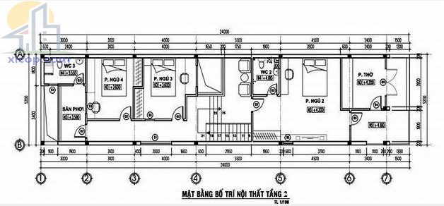 Mẫu nhà 1 trệt 1 lầu đẹp 5×20 mái thái giá rẻ