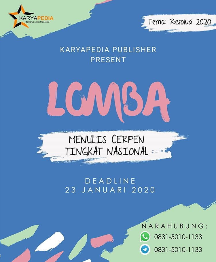 Lomba Menulis Cerpen Tema Resolusi 2020 Deadline 23 Januari 2020 Info Lomba Menulis 2021 Terlengkap