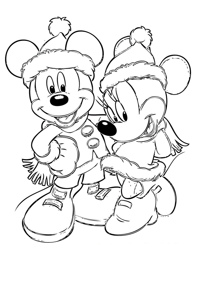 ESPECIAL DE NATAL Pintar Desenho Árvore de Natal do Mickey e da Minnie