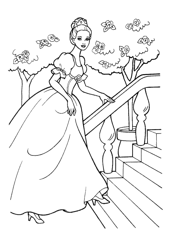Coloriage Princesse Fleur Robe Jasmine  Coloriage Princesse Disney