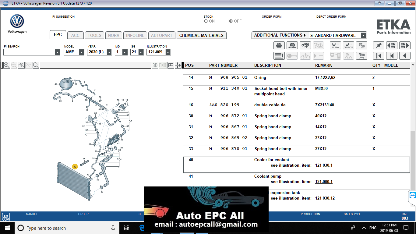 ETKA 8.1 + VIN EPC AUDI - VW - SEAT - SKODA [05.2019] Parts Catalogue ...