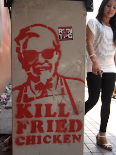 Kill Fried Chicken - street grafitti, Kuala Lumpur