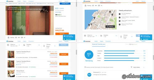 interface website Traveloka
