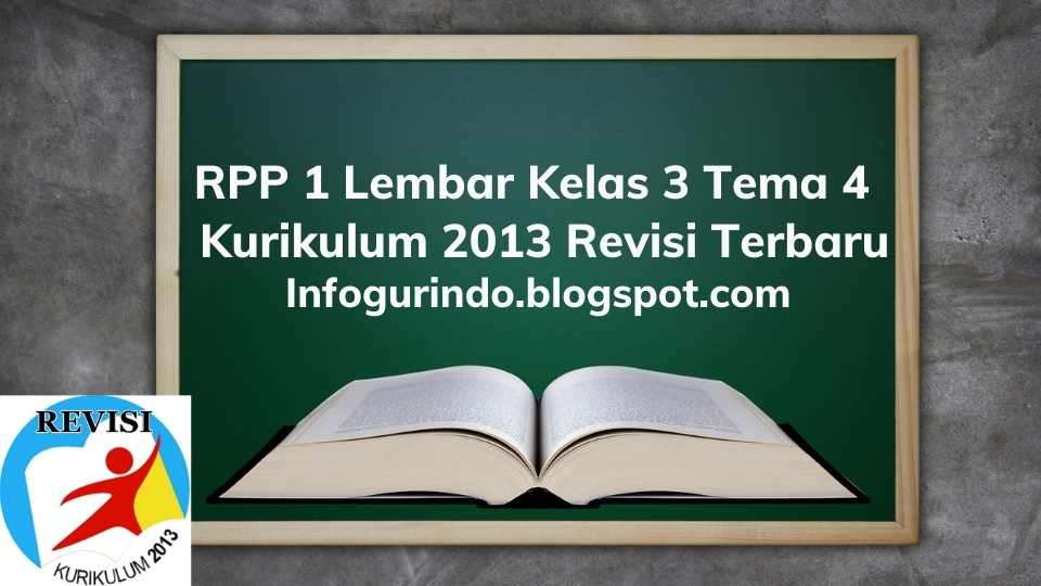 RPP 1 Lembar K13 Kelas 3 Tema 4 Semester 1 Revisi 2020
