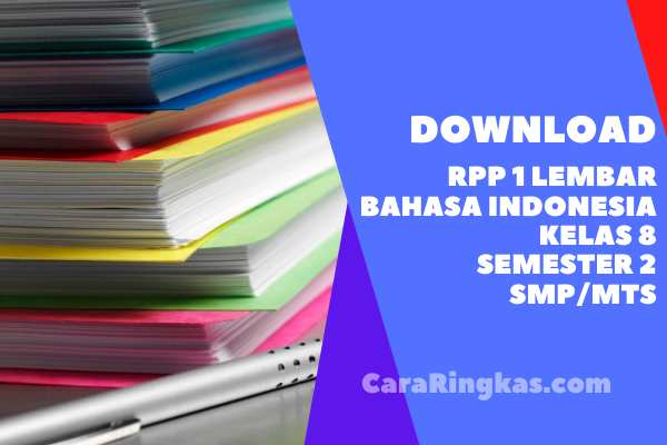 RPP 1 Lembar Bahasa Indonesia Kelas 8