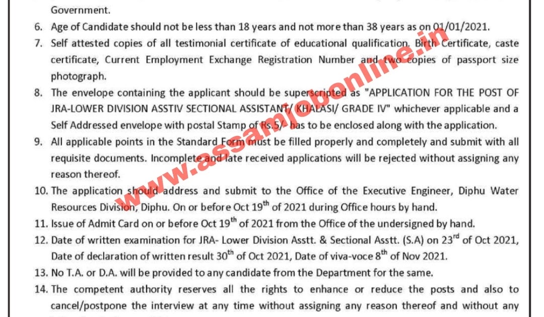 Water Resources Department Recruitment Apply For GradeIII & GradeIV