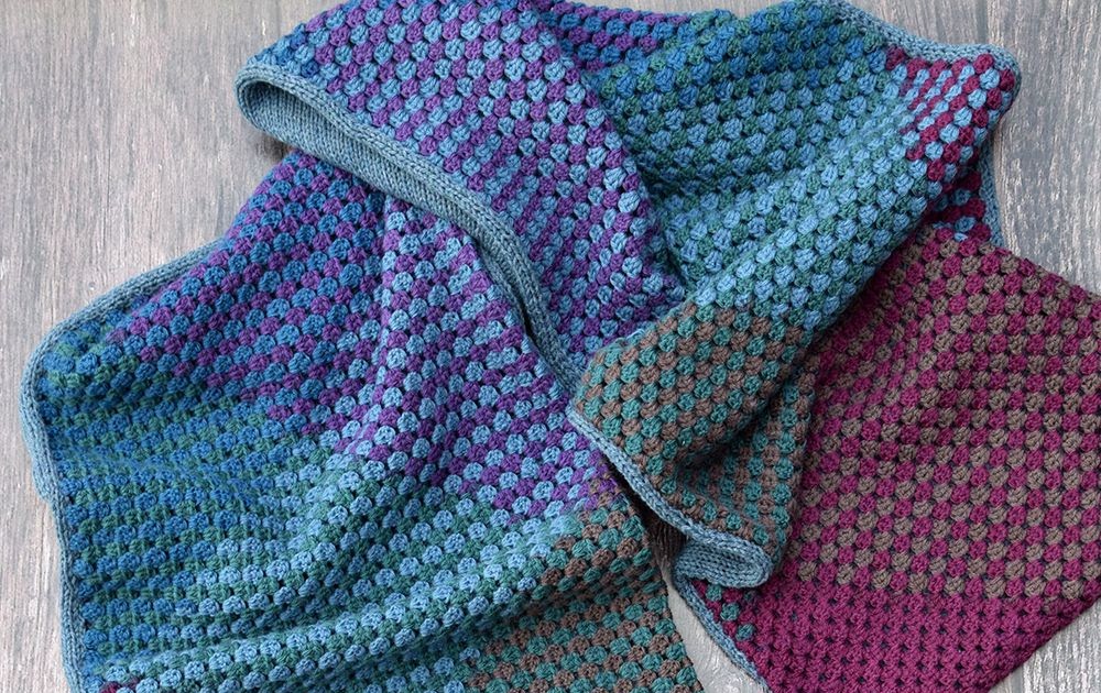 Lovely Yarn Escapes : Yarns: Pooling Plaid Protest Scarf and Me Before You