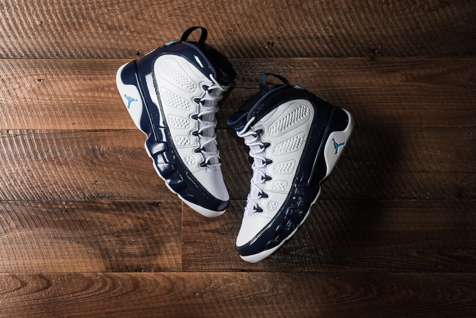 jordan 9 navy blue and white