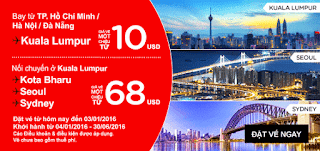 Vé máy bay đi Kuala Lumpur chỉ 10 USD ~ khuyến mãi Air Asia cuối năm