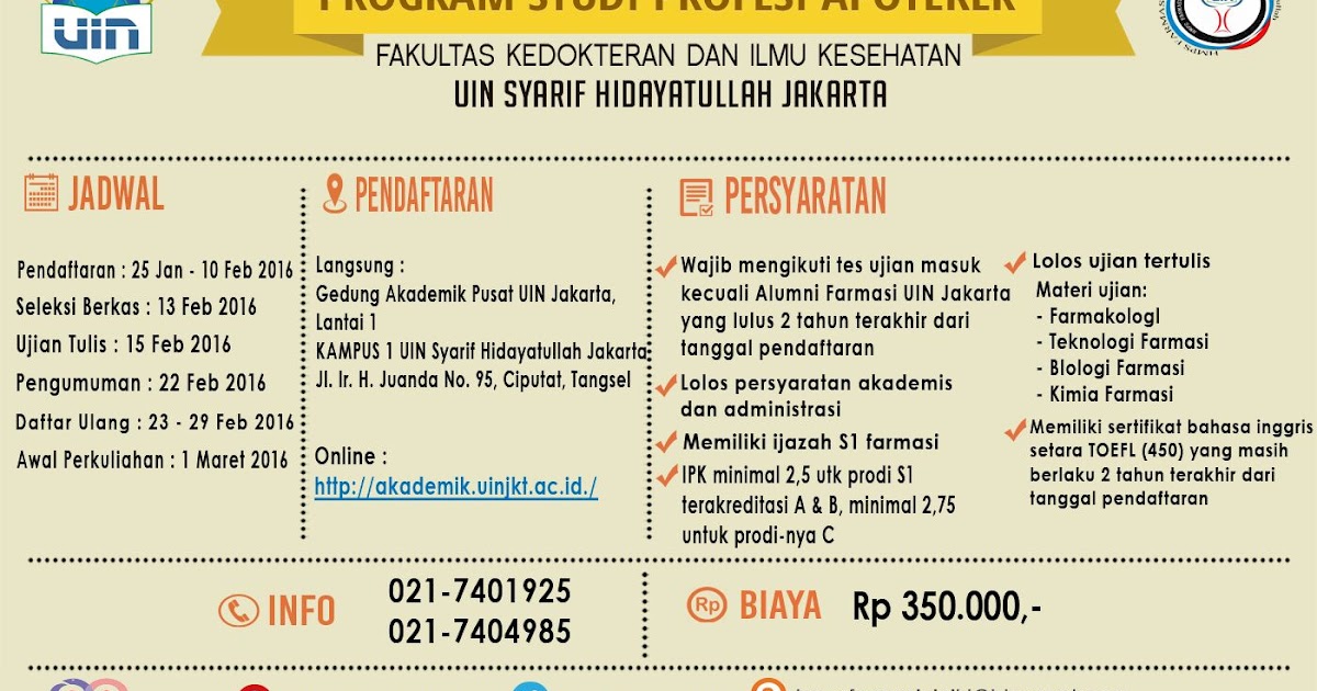 Pembukaan Prodi Apoteker Fkik Uin Jakarta Hmps Farmasi Uin Jakarta