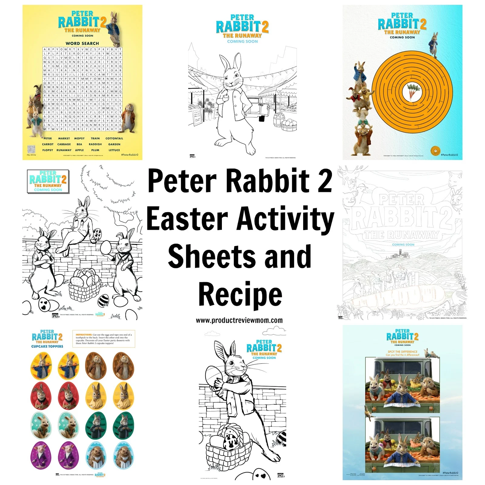Peter Rabbit 2 Easter Activity Sheets and Recipe