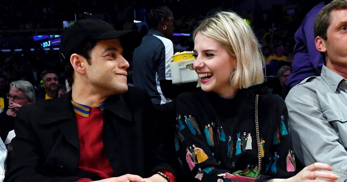 Lucy Boynton and Rami Malek – Washington Wizards vs Los Angeles Lakers