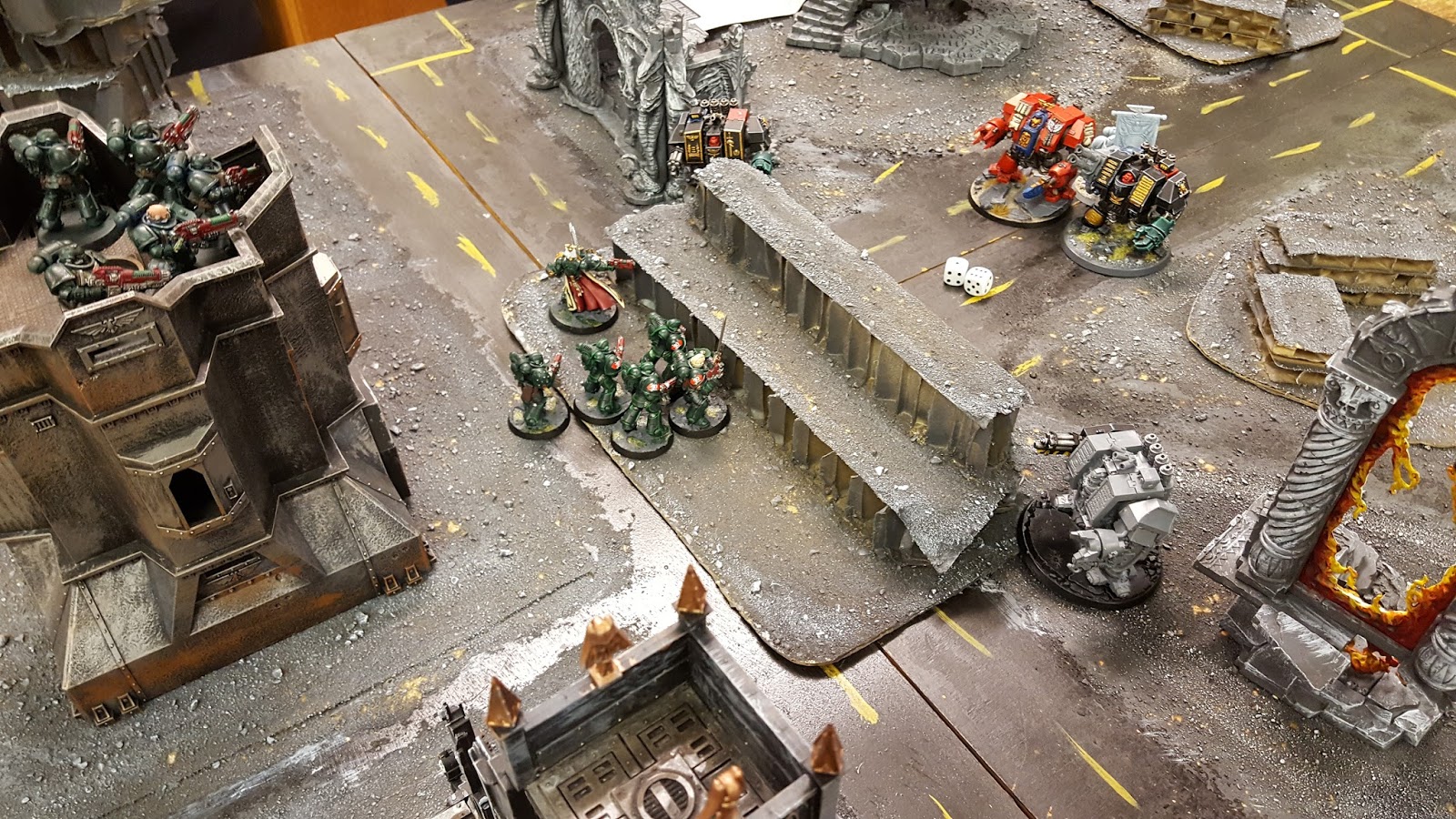 Battle Summary Dark Angels vs. Blood Angel Dreadnought Party