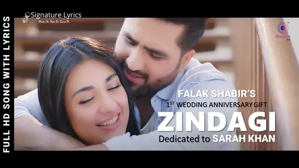 Zindagi Lyrics - Falak Shabir Ft. Sarah Khan - Romantic song of the year Zindagi Lyrics - Falak Shabir Ft. Sarah Khan - Romantic song of the year