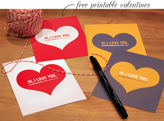 Free Printable Valentines // Bubby and Bean