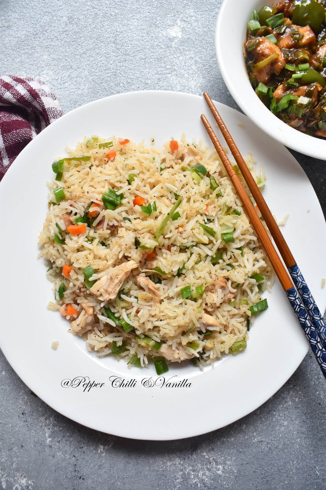 Chicken Fried Rice Recipe /Restaurant style Chinese Fried Rice Pepper