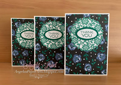 Angela Lovel, Angela's PaperArts, Stampin' Up! Vine Design thank you cards
