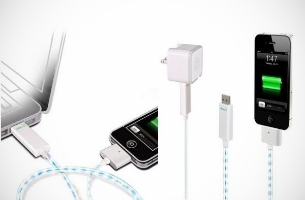 Dexim Green Illuminating Charge & Sync Cable for iPhone, iPod Touch & iPad