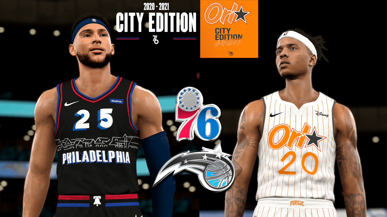 NBA 2K21 '20 - '21 Sixers and Magic City Edition Jerseys by Dyop Dyop
