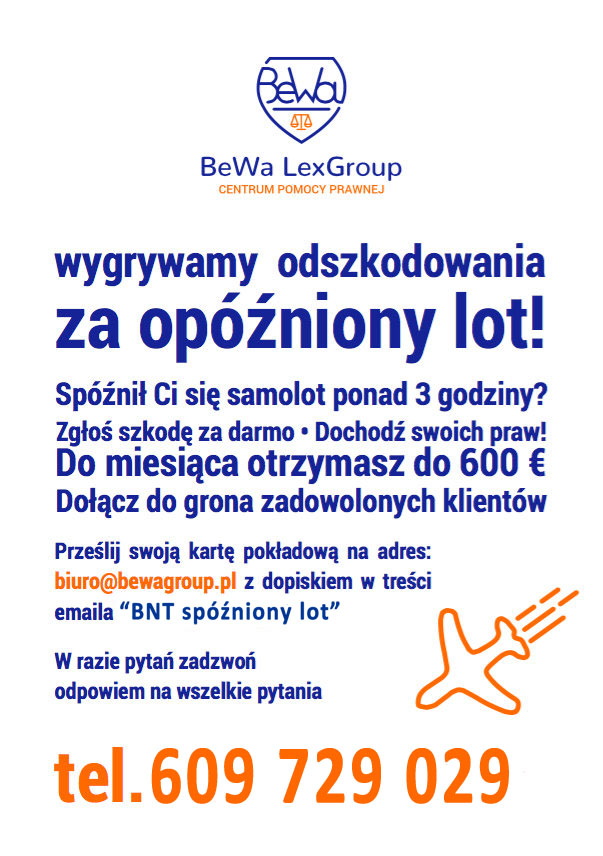 Odszkodowanie za opóźniony lot rozporządzenie