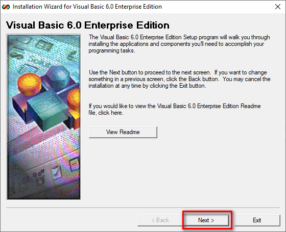Step 2 - Install Visual Basic 6