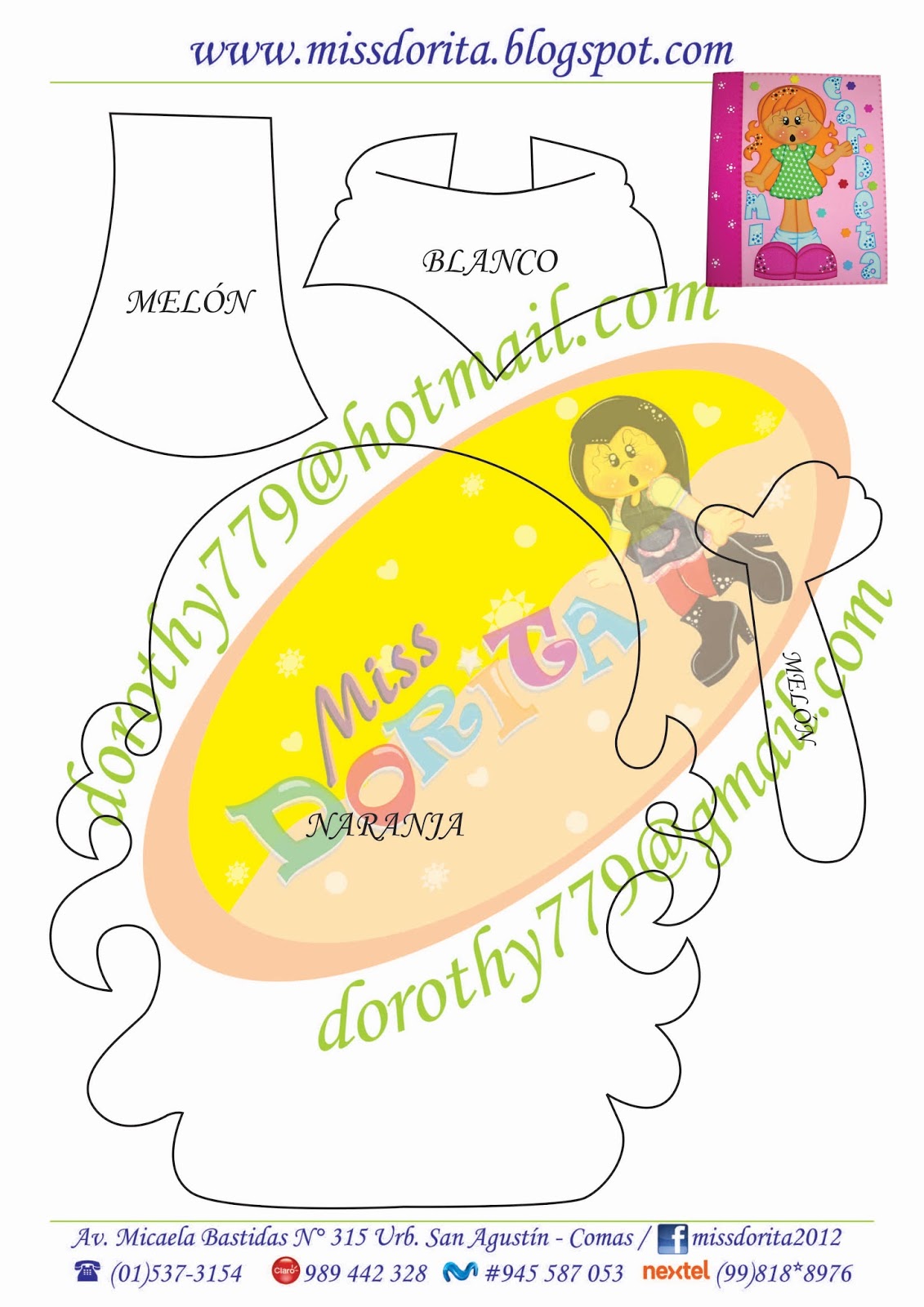 Manualidades en Foami Miss Dorita: Archivador Niña