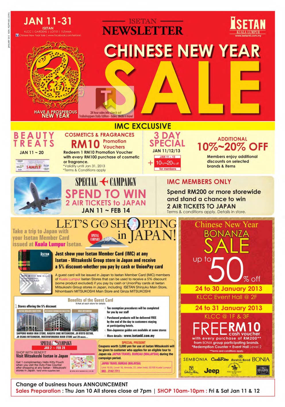 Isetan CNY Sale END 31 JAn 2013 Online Malaysia Sale
