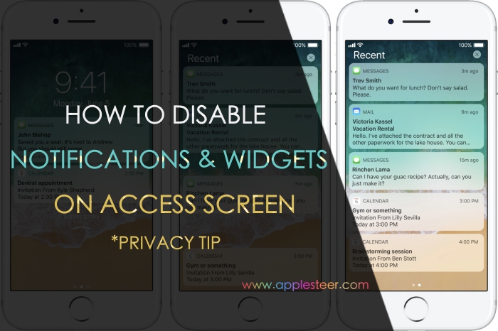 How to Disable Notifications and Widgets on the Access Screen