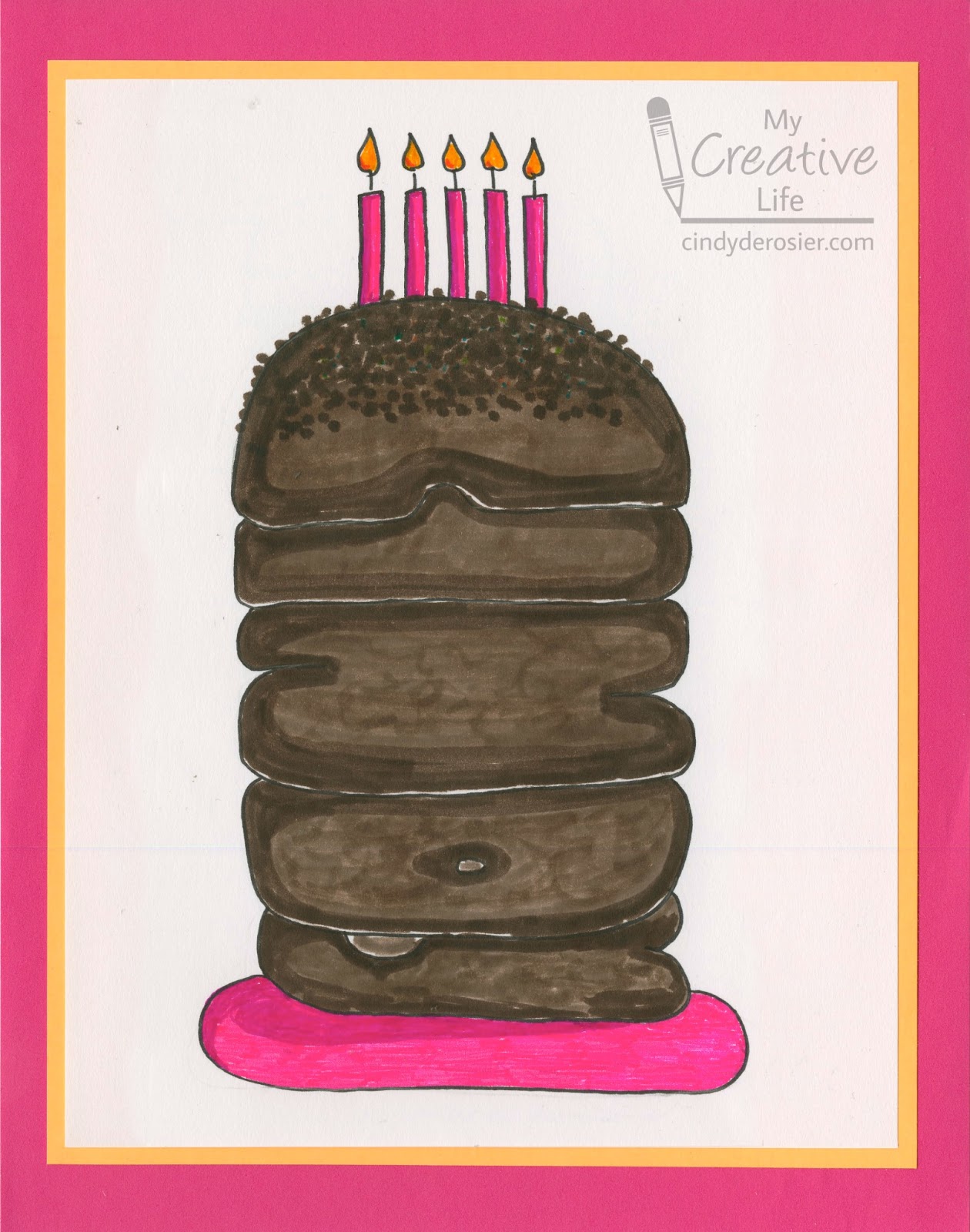 Cake & Candles Mini Pop-Up Birthday Greeting Card | Cards