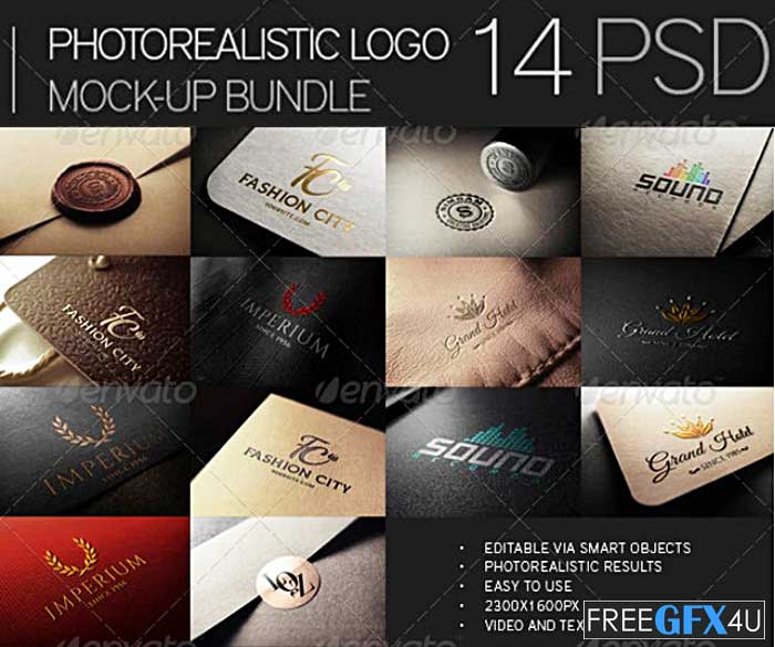 Graphicriver Photorealistic Logo MockUp Bundle