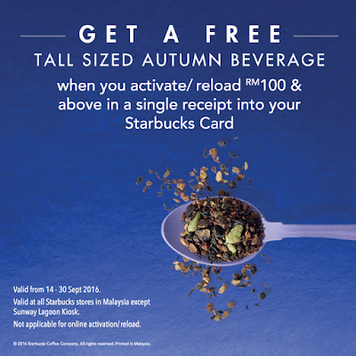 Starbucks Malaysia Free Complimentary Tall Sized Promotional Beverage