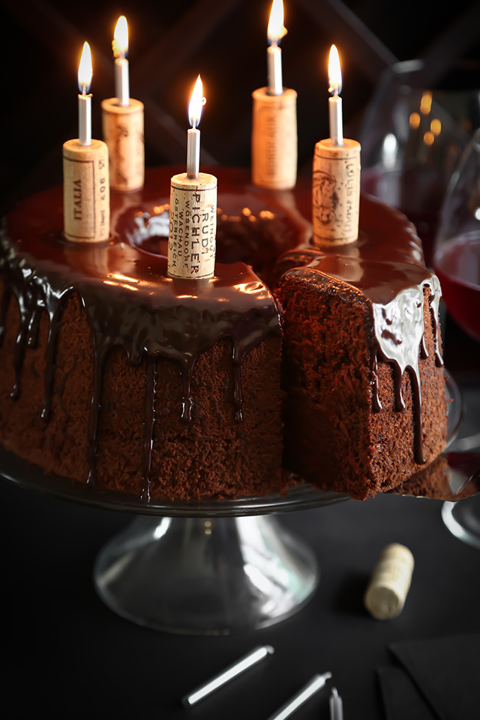 Chocolate Red Wine Chiffon Cake | Sprinkle Bakes