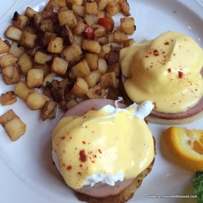 eggs Benedict at Benbow Historic Inn restaurant in Garberville, California