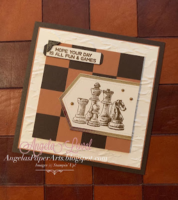 Angela Lovel, Angela's PaperArts: Stampin' Up! Game On card